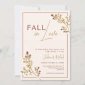 Invitation QR Fall In Love Fall Folift Wedding shower (Devant)