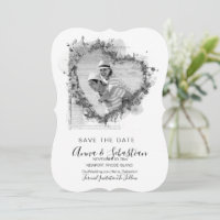 *~* QR PHOTO AR6 MARIAGE Coeur SAUVER LA DATE