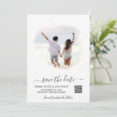 Invitation *~* QR Photo MARIAGE ENREGISTRER LA DATE - AR6 Web (Debout devant)