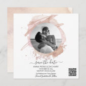 Invitation *~* QR Photo MARIAGE ENREGISTRER LA DATE Site Web  (Devant / Derrière)