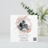 Invitation *~* QR Photo MARIAGE ENREGISTRER LA DATE Site Web  (Debout devant)