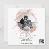 Invitation *~* QR Photo MARIAGE ENREGISTRER LA DATE Site Web  (Devant)