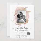 Invitation *~* QR Photo - MARIAGE ENREGISTRER LA DATE Website (Devant)