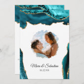 Invitation *~* QR - PHOTO - RSVP AR13 Mariage AGATE Invitat (Devant / Derrière)