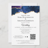 Invitation *~* QR - PHOTO - RSVP AR13 Mariage d'AGATE cosmiqu (Dos)
