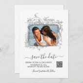 Invitation *~* QR Photo SAVE DATE Mariage - AR6 Website (Devant / Derrière)