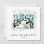Invitation *~* QR POSITANO Italie Scroll AR20 RSVP Mariage (Devant)