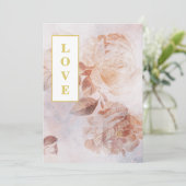 Invitation *~ QR Romance AR26 Fleur RSVP Mariage Vintage (Debout devant)