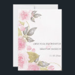 Invitation *~* QR Rose Roses AR15 Gold Floral Wedding RSVP<br><div class="desc">(Recherchez le mariage AR15 pour des produits / articles similaires.) Cette jolie et tendance Parties scintillant or et faire-part de mariage romantique aquarelle est une taille STANDARD VERTICAL et dispose de l'extraordinaire aquarelle Boho ROSES ROSES ROSES ROSES et or FEUILLES d'angle Bouquet. L'arrière - plan est à peine là BLUSH...</div>