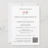 Invitation *~* QR Roses roses AR15 - Mariage floral or RSVP (Dos)