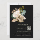 Invitation *~* QR RSVP Jungle Leopard Botanical AR21 MARIAGE (Dos)