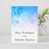 Invitation *~* QR RSVP Parties scintillant florale Ombre Mari (Debout devant)