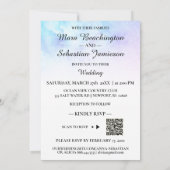 Invitation *~* QR RSVP Parties scintillant florale Ombre Mari (Dos)