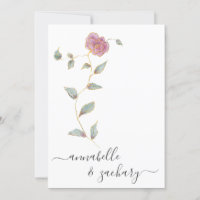 *~* QR SIMPLE RSVP Rose Parties scintillant d'or A