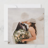 Invitation QR Simple Rustic Enregistrer la date Mariage photo (Dos)