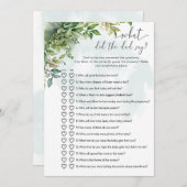 Invitation Qu'a dit le père ? Jeu baby shower (Devant / Derrière)