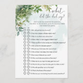 Invitation Qu'a dit le père ? Jeu baby shower (Devant)