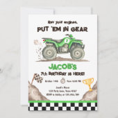 Invitation Quad ATV Dirt Track Off Road Racing Boy Birthday (Devant)