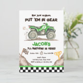 Invitation Quad ATV Dirt Track Off Road Racing Boy Birthday (Debout devant)