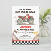 Invitation Quad ATV Dirt Track Off Road Racing Boy Birthday (Debout devant)
