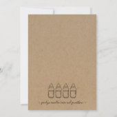 Invitation Quadruplets Siroter et voir des bulles et des bras (Dos)