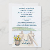 Invitation Quai de la partie de retraite Mountain Lake (Dos)