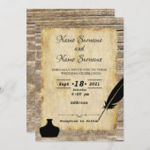 Invitation Qualité et inkwell (Devant / Derrière)