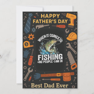 Invitation Quand il s'agit de la pêche meilleur papa jamais p