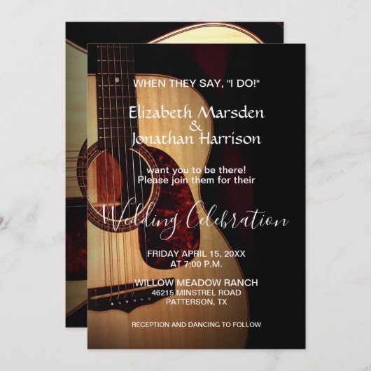 Invitation Quand Ils disent que je fais Mariage campagnard de (Devant / Derrière)