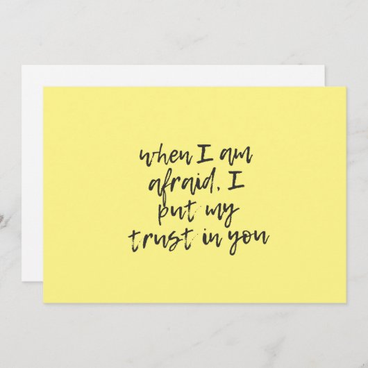 Invitation Quand j'ai peur%2C je mets ma confiance en toi (Devant / Derrière)