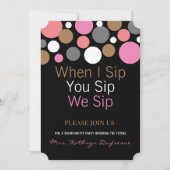 Invitation Quand Je T'Aime Siroter, On Sirote Une Fête De Bac (Devant)