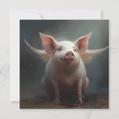 Invitation Quand les porcs volent (Devant)