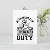Invitation Quand l'injustice devient loi, la résistance devie (Debout devant)