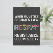 Invitation Quand L'Injustice Devient Loi, La Résistance Devie (Debout devant)