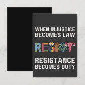 Invitation Quand L'Injustice Devient Loi, La Résistance Devie (Devant / Derrière)