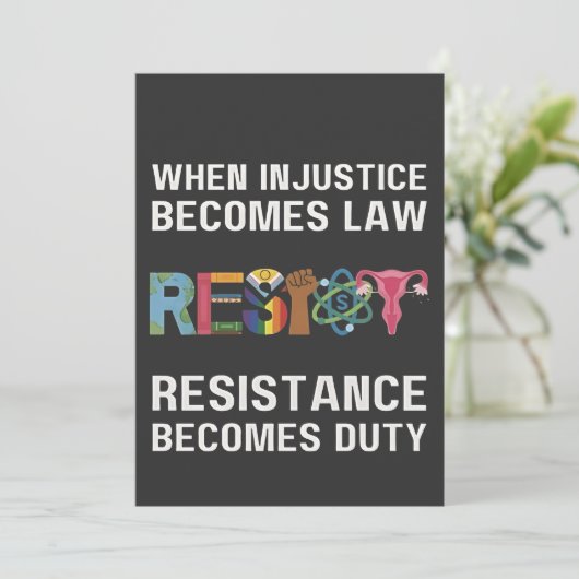 Invitation Quand L'Injustice Devient Loi, La Résistance Devie (Debout devant)