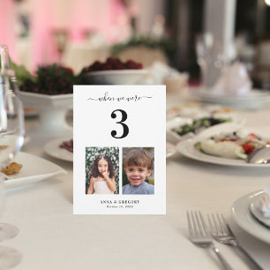 Invitation Quand Nous Étions 3 Photos D'Enfance Numéro De Tab