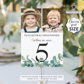 Invitation Quand Nous Étions Photo Eucalyptus Mariage Table #