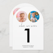 Invitation Quand Nous Étions Photos De L'Âge Mariage Numéro D (Devant / Derrière)