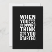 Invitation Quand Vous Avez Envie D'Arrêter Pensez À Pourquoi (Devant)