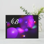 Invitation QUANTUME BULLE noire rose violet fuchsia (Debout devant)