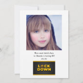 Invitation Quarantaine Virtual Birthday Party Photo (Dos)