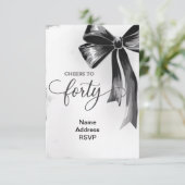 Invitation quarante 40 anniversaire de fête d'invitation arc (Debout devant)