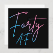 Invitation Quarante AF II - Cadeau d'anniversaire (Devant / Derrière)