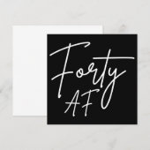 Invitation Quarante ans bien vécu - Cadeau d'anniversaire (Devant / Derrière)