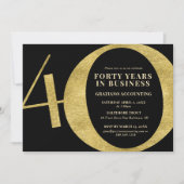 Invitation Quarante Ans d'Activité 40e Anniversaire (Devant)