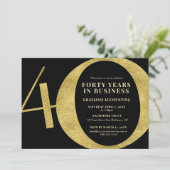 Invitation Quarante ans d'affaires 40e anniversaire (Debout devant)