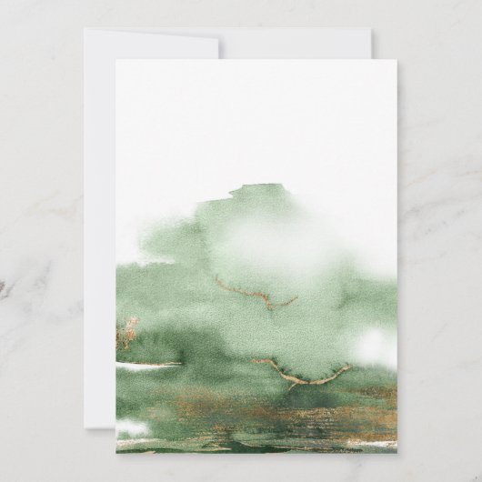 Invitation Quarante Aquarelle Tropicale Verdure 40e anniversa (Dos)