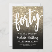 Invitation Quarante Black Gold 40e anniversaire (Devant)