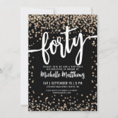 Invitation Quarante Black Gold 40e anniversaire (Devant)